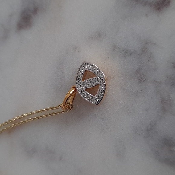 Monica Vinader Alphabet Evil Eye diamond necklace - Picture 4 of 15
